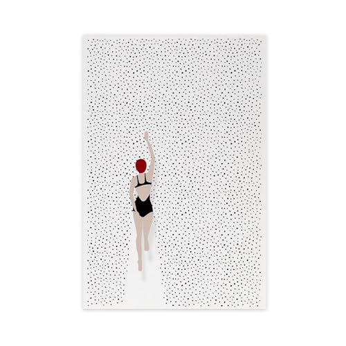 Poster toile pois de baignade 60x90 cm pour decoration murale de chambre