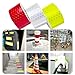 3 Rolls Reflective Tape Outdoor Waterproof, Reflective Warning Tape, Trailer Reflectors, Safety Reflective Strips, Nighttime Reflective Stickers, for Car Bike Baby Stroller Helmet, 1 Inch x 30 Ft
