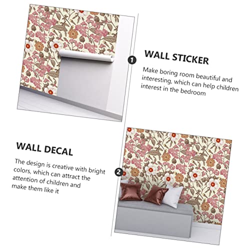 DIKACA 1 conjunto de adesivos de parede de gaveta autoaleatórios adesivos de quarto de flores decora