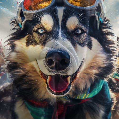 Juego de funda nórdica de perro de trineo king de microfibra suave 220x240 cm 8