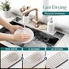 Eormoe Faucet Mat for Kitchen Sink – Diatomite Stone Drying Mat & Sink Protectors, Prevent Moisture – Sink Splash Guard Water-Absorbing Stone Tray for Bathroom Counter (Light Grey, 23.6" x 3.9") #2
