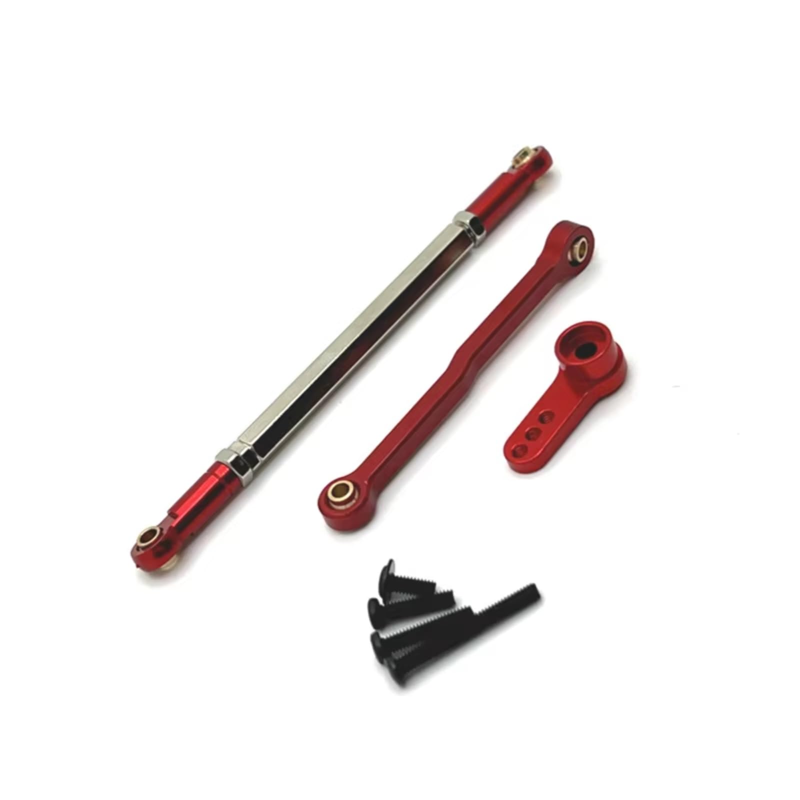 Rc Special Connecting Rod for Mn168 for Mn82 for Mn78 D90 D91 D96 for Mn99S Steering Rod Servo Arm Rc Car Tracked Vehicles Parts and Accessories Upgrades Replacement Use(Red)