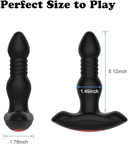 Miniatura 5 de Vibrador anal masajeador de próstata con 10 modos de vibración 3 velocidades de empuje enchufe estimulador de glúteos Adorime para hombres y mujeres