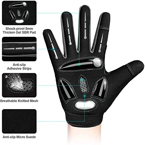 image for BIKINGMOREOK Bike Cycling Gloves for Men Women,Touchscreen Full Finger