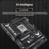 ASUS TUF Gaming B850-PLUS WiFi AMD AM5 B850 ATX Motherboard, 14+2+1 80A Stufen, AI Ready, DDR5, PCIe 5.0, 3X M.2, Wi-Fi 7, 2.5Gb LAN, DisplayPort, HDMI™, USB 10Gbps & 20Gbps Type-C®, BIOS Flashback™ – Ansicht 2
