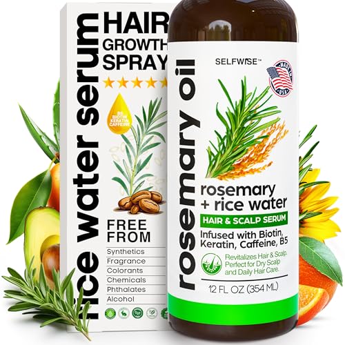 Rosemary Oil and Rice Water Hair Growth Spray - Serum