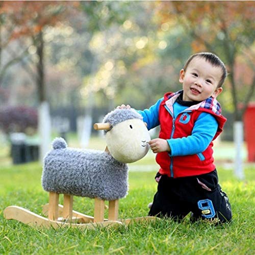 ZHANGYUEFEIFZ Schaukelpferd Plüsch Schaukeltier Pferd Rocking Horse Schaf Kinderstuhl Baby Trojan Spielzeug Geschenk… – Bild 5