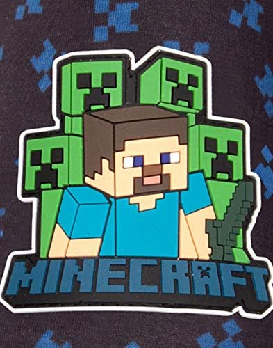 Minecraft Surrounded Boy's Slippers, Blue, (2 UK Kids) | Image 6