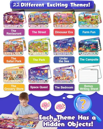 Baobrava Search and Find Game Books - Preschool Learning Activities for Kids Age 3-8, Travel Games for or Road Trip Car Airplane, Educational Seek Activity Birthday Gifts for Boys and Girls - Image 3