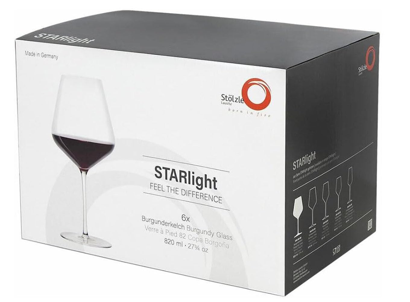 Stölzle Lausitz – Starlight Weingläser Burgunder 820ml - 6 Stück/6er Set