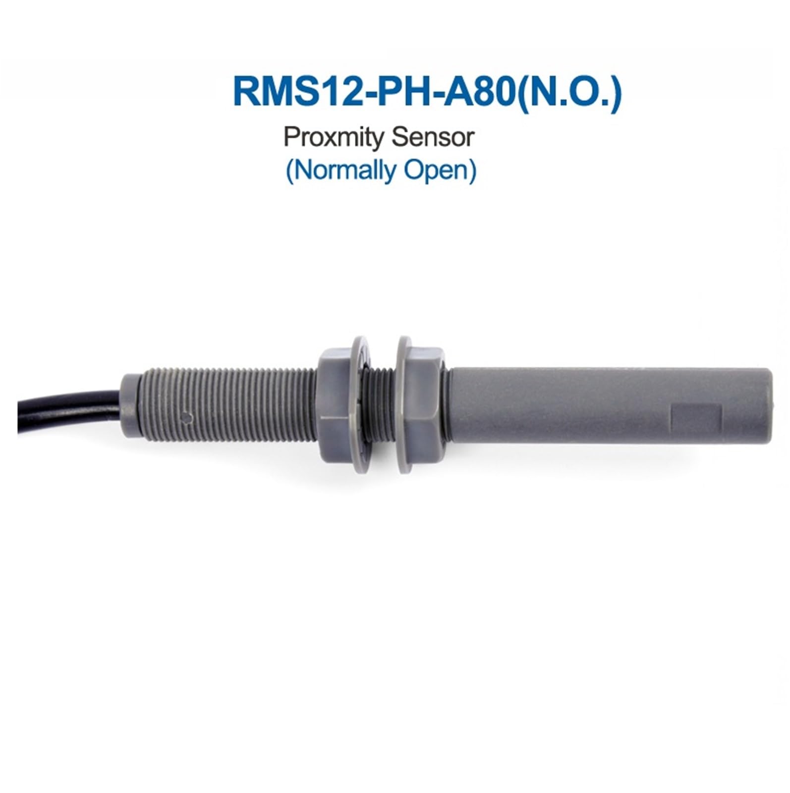 Sensor de proximidad magnético NC Apertura Normal con Ranura detección Distancia nivelación Piso Ascensor RMS20-PH-A80, 1 Unidad(NO Without Holder)
