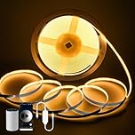 Aurevita Cob Led Strip Lights, 10m WiFi Warm White Led Strip, Work with Smart App Dimmable Dotless Cuttable Led Tape Light, 3200Led CRI90+ Energy Saving (3000K 10m WiFi)