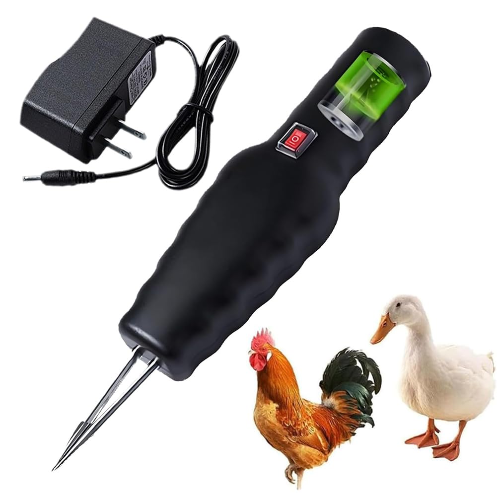 MRKU Electric Chicken Plucker,Automatic Rechargeable Handheld Poultry Feather Plucker Machine