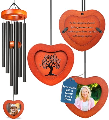 Personalized Memorial Wind Chimes - 32.5" Wind Chime for Loss of Loved One - Sympathy Remembrance Gifts - Bereavement Memorial Gift - Condolences Gift for Loss