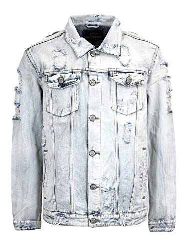 Image of VICTORIOUS Men's Distressed Denim Jacket