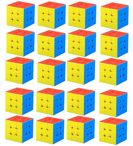 CFMOUR 20-Pack 3x3 Speed Cube Set (Stickerless) with ABS Cubes