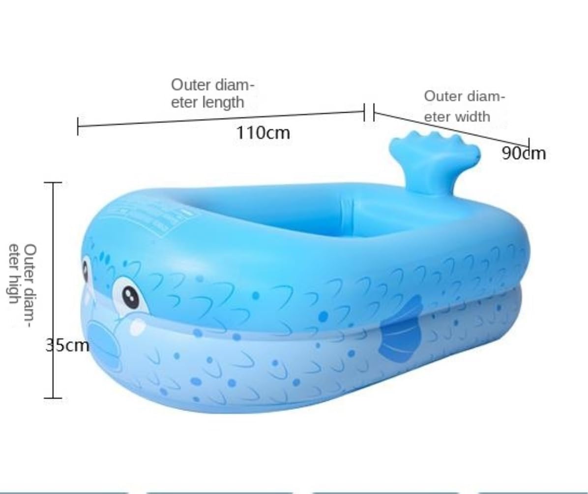 Basen Nadmuchiwany Basen Brodzik Dla Dzieci Swim Center Baseny Dorośli Rodzinny Kryty Ogród Zewnętrzny Ogrodowy(Blue,140 * 120 * 35cm)