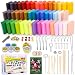 ifergoo Polymer Clay Starter Kit, 46 Colors Oven Bake Clay, DIY Modeling Clay Bockers, 5 Scuplting Tools, 5 Colors Mica Powder, 40 Jewelry Accessories for Kids and Adult (46 Colors Polymer Clay Kit)
