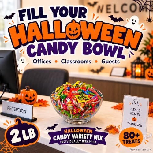 Candy Variety Pack 80+ Ct, 2 LB Bulk Individually Wrapped, Halloween - image 6