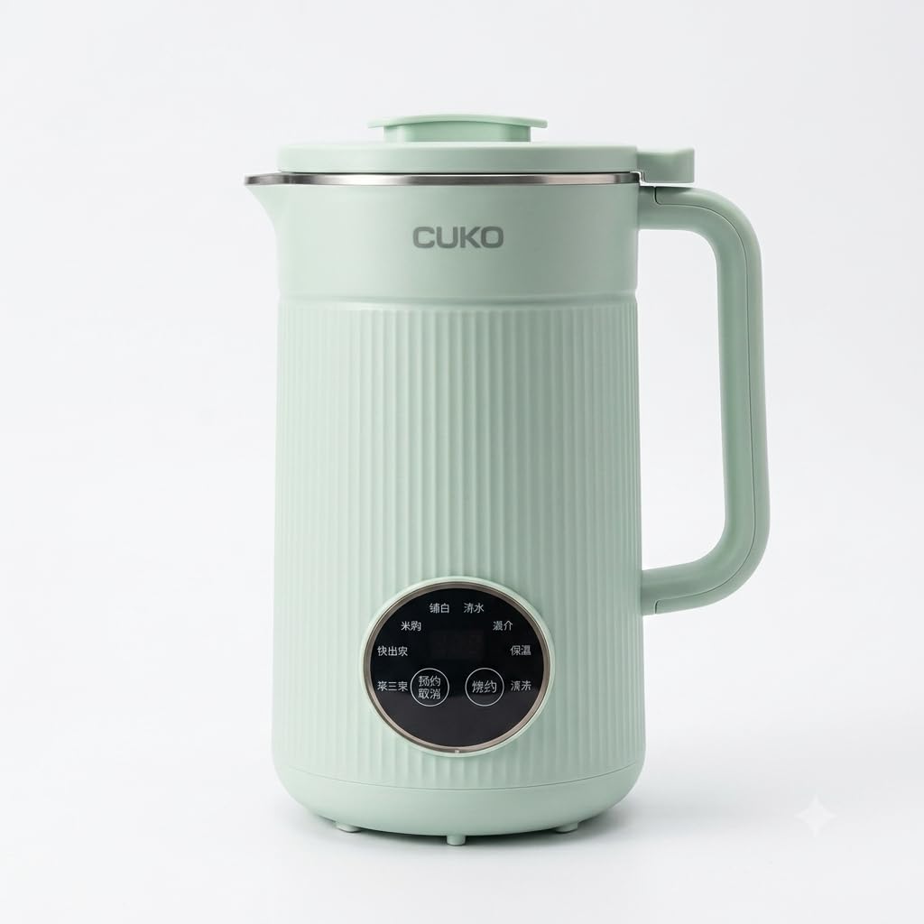8 in 1 Nut Milk Maker, Automatic Soy Milk Machine for Homemade Almond,Oat,Soy,Based Milks and Non Dairy Beverages with Delay Start/Keep Warm/Self-Cleaning/Boil Water,12H Delay Start (Green)-image-29