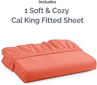 Vista 635 de King Fitted Bed Sheet - Bottom Single Fitted Sheet Only - Ultra-Soft Hotel Luxury Bedding w/ 8-16 Inch Deep Pockets - Breathable, Cooling & Wrinkle