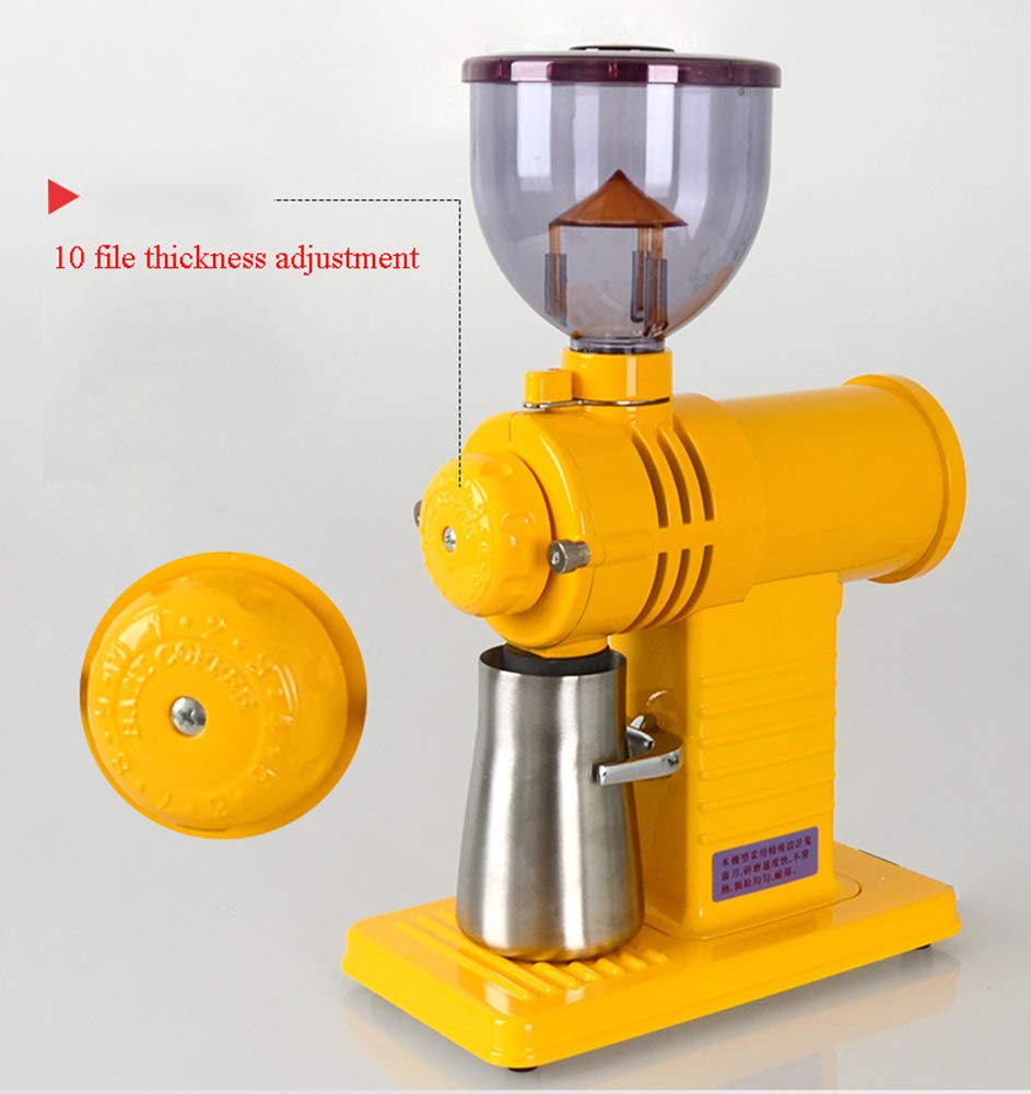 Molinillo de café eléctrico, máquina para moler café, Molinillo automático de muelas para Granos de café, máquina para moler Granos de café en Polvo, 10 Niveles. (Black)