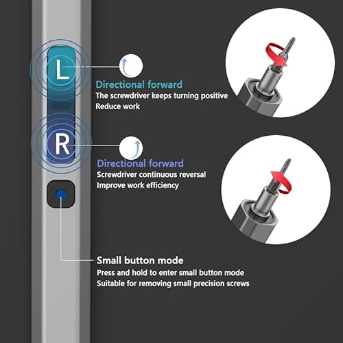 Electric Finishing Screwdriver (Newest) 36 In 1 Cordless Mini Power Precision Screwdriver, Rechargeable Portable Magnetic Repair Tool Kit With Led Light For Phone Camera Glasses Laptop #TOP4