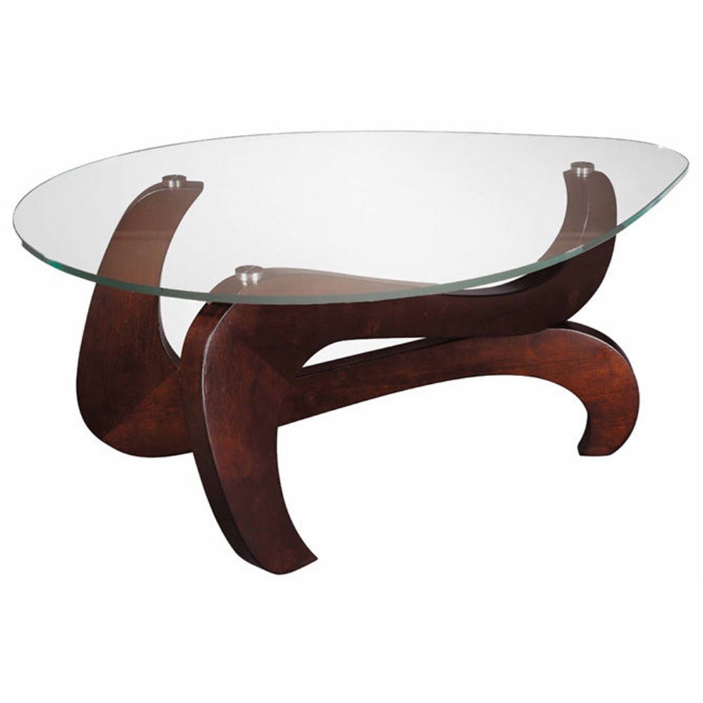 Furniture Nassau Shaped Cocktail Table, Rich Merlot