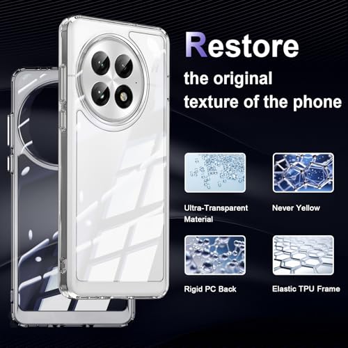 Image of Case for OnePlus 13 5G, Military Grade Drop Protection Phone Case, Yellowing Resistant, Anti-Scratch Hard PC Back, Shockproof Hard Ultra-Thin Protective Cover, Clear