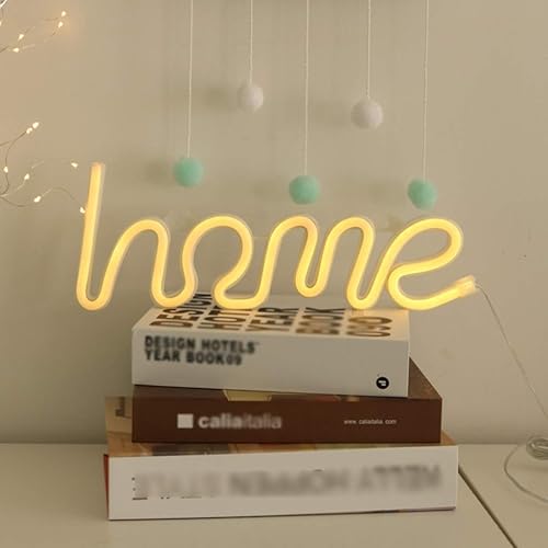 QFFL Paneles de luz LED inteligentes LED de neón, luces de modelado de letras, luz nocturna multifuncional, USB o batería para bar, pub, sala de