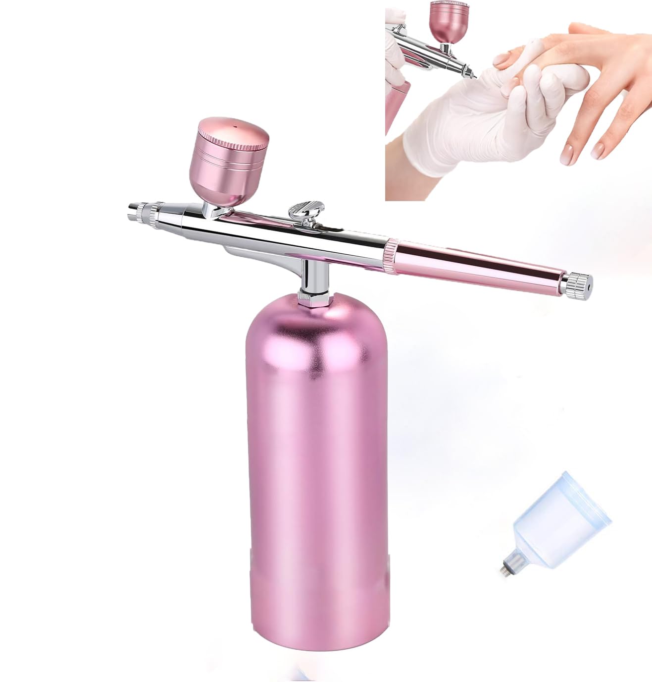 Nail Art dövme kek makyaj şarj edilebilir hava püskürtme tabancası kompresör kit