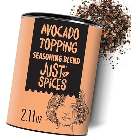 Just Spices Avocado Topping, 2.11 OZ I Spice mix for avocado I Also for refining bowls and salad I With black sesame, tomato and chilli, pyramid salt and more Cover