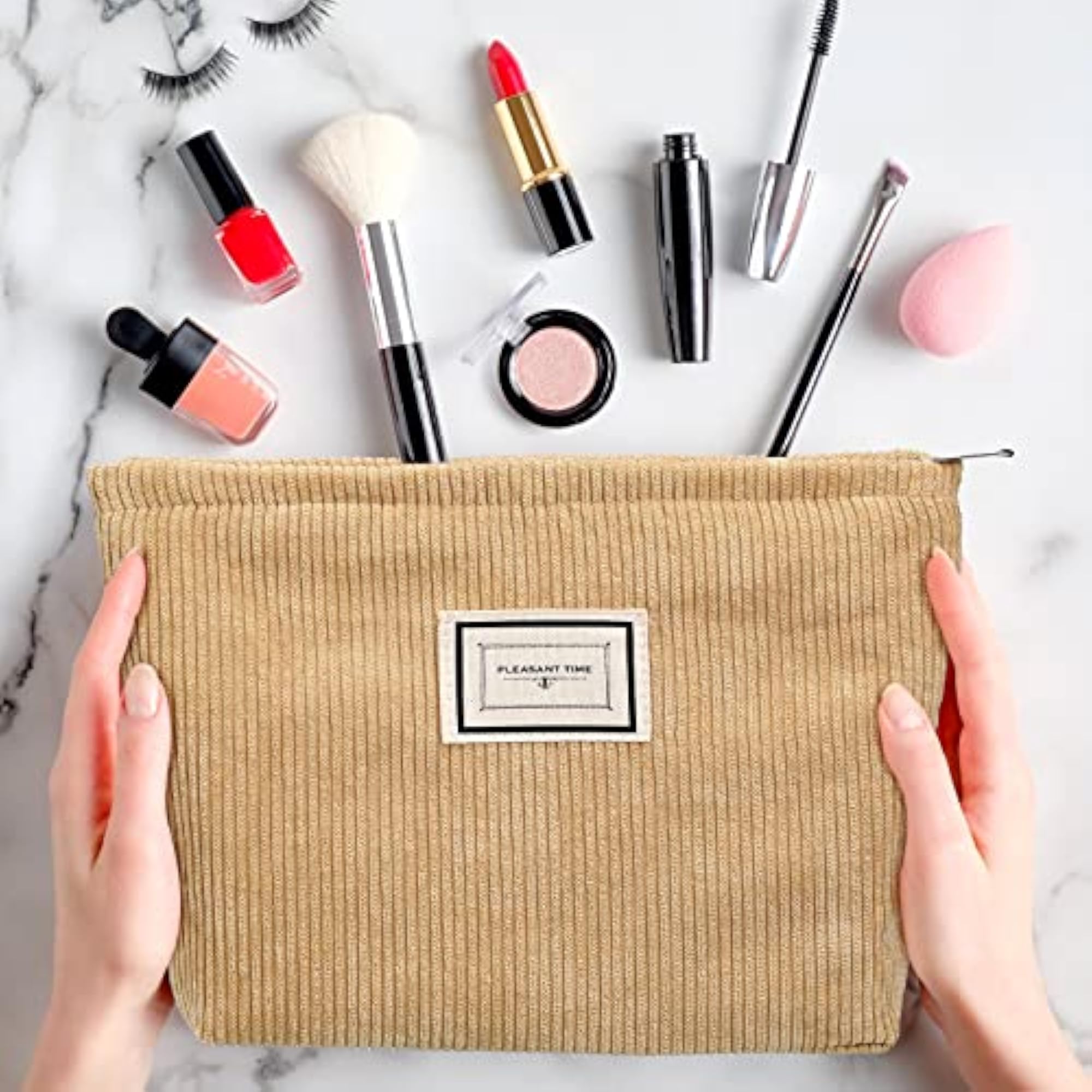 4 Pack Velvet Makeup Bag Cosmetic Bag Large Capacity