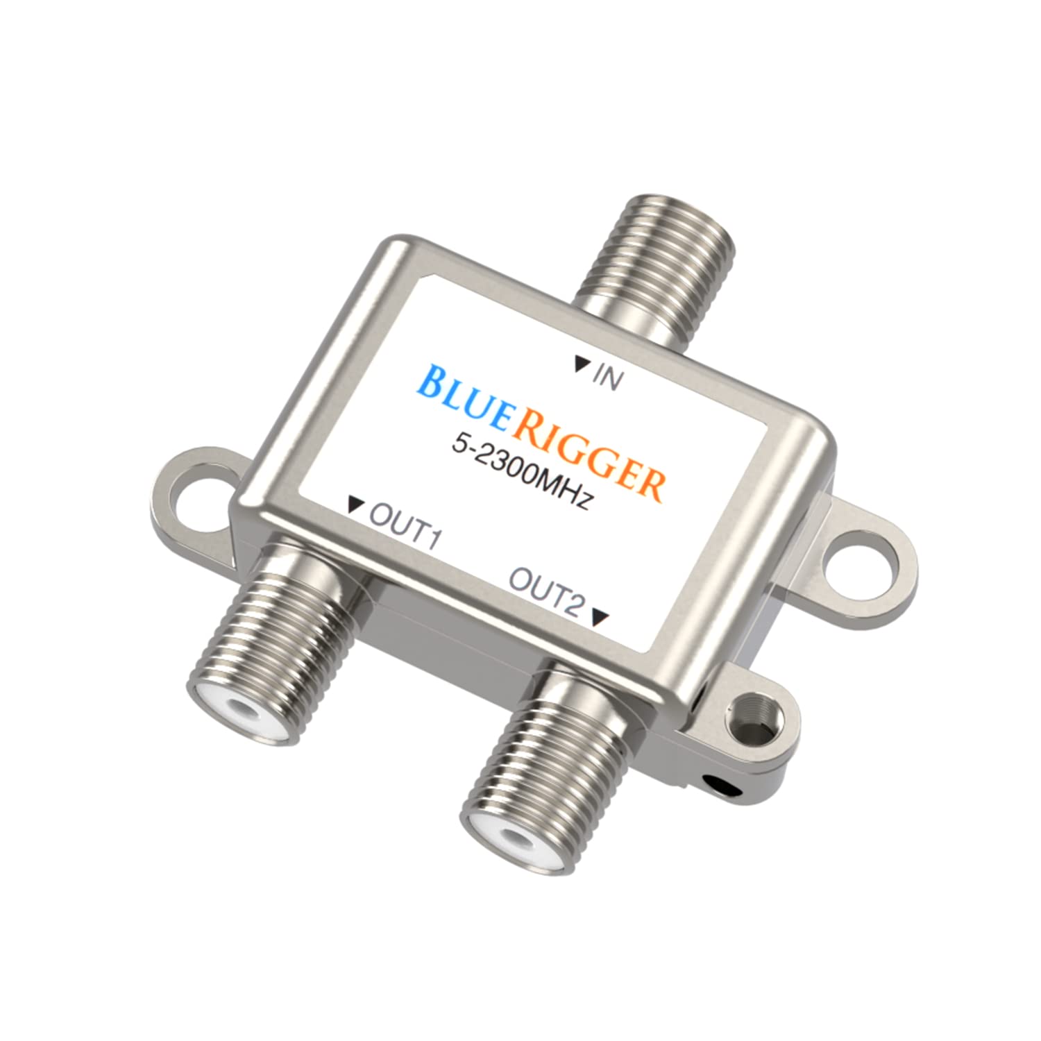 BlueRigger 2Way Coaxial Cable Splitter (RG6 Compatible, FType, 2.3GHZ