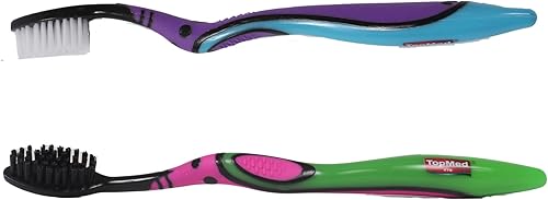 Miniatura 2 de Top Med ETS - Cepillo de dientes para fumadores extra duro + cepillo de dientes de carbón extra duro (el color puede variar) 2 unidades