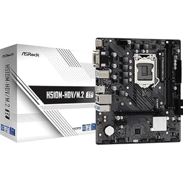 ASRock Placa mãe H510M-HDV/M.2 SE DDR4 3200MHz HDMI, DVI-D, D-Sub 10ª geração Intel® Core™ 11ª geração Intel® Core™(LGA1200) 128Mb AMI UEFI, BIOS