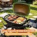 FIRXZYMZ 32 x 22cm 6558 Gusseisen Grillplatte für Weber Q100, Q120, Q140, Q1000, Q1200, Q1400 Serie Elektrogrill Zubehör, Grill Griddle Bretpfane für Weber Baby Q Gasgrills Ersatzteile