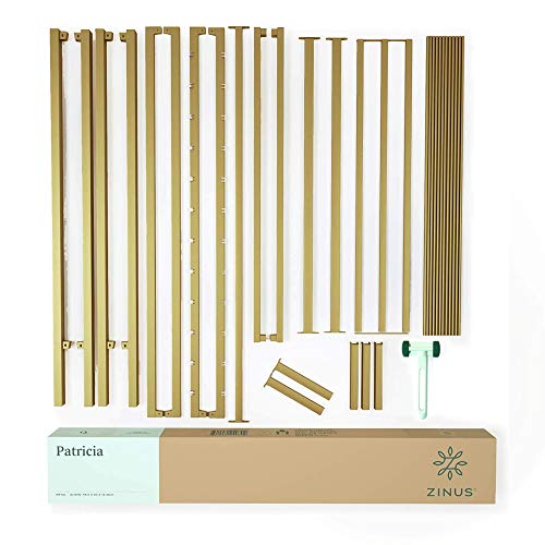 Zinus CPBFG-Q Patricia Gold Metal Canopy Platform Bed Frame thumb #7