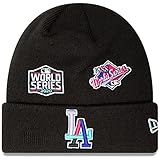 New Era LA Los Angeles Dodgers World Series Cooperstown Knit Cuff Beanie Hat Black