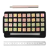 Pacify レザークラフト 刻印セット 36個セット 9mm アルファベット 数字 革用刻印セット スタンプ 交換式 手芸 革用 DIY 手作り 刻印 アルファベット（スチールスケールと収納ケース付き）