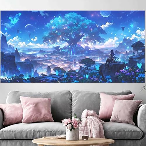Diamond Painting Adulte Grand Format 60x120cm Toile 5D Arbre de la Vie Crystal Art Premium