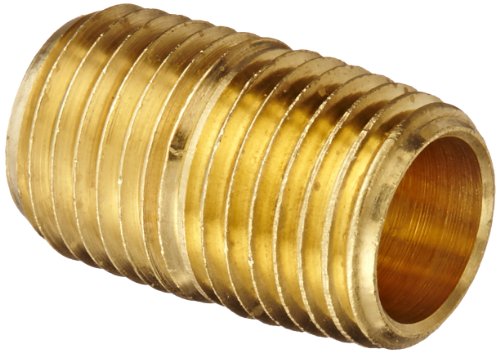 Eaton Weatherhead 3326X4 Brass CA360 Fitting, Nipple, 1/4