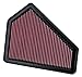 K&N High-Flow Original Lifetime Engine Air Filter: Increase Power: Premium, Washable: Compatible with 2008-2015 Cadillac: CTS, CTS-V, 33-2411