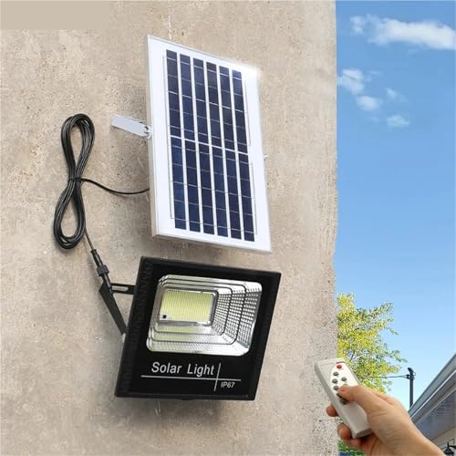 Focos reflectores led solar exteriores 200w foco solar con mando para iluminación