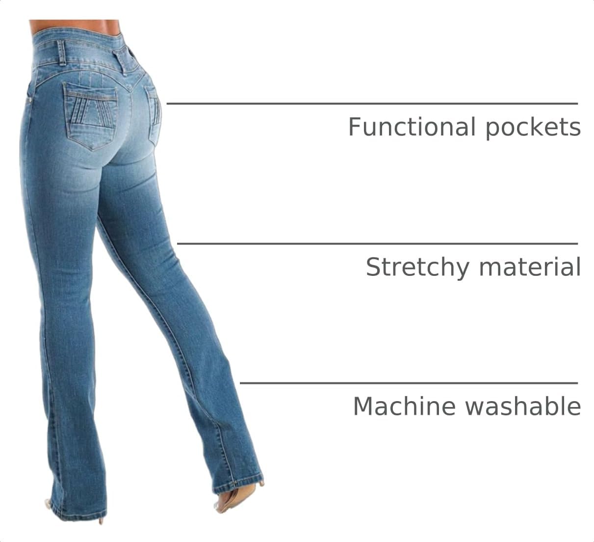 Flamingals Butt Lifting Trendy High Waist Tummy Control Jeans for Women image 4