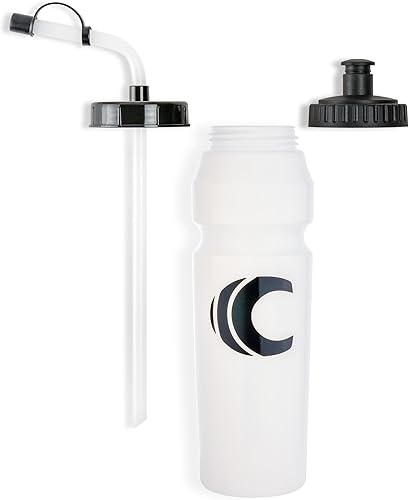 Miniatura 4 de Cannon Sports Botella de agua exprimible de 1 litro con tapa con popote, fácil agarre, 34 onzas, paquete de 2 (transparente)