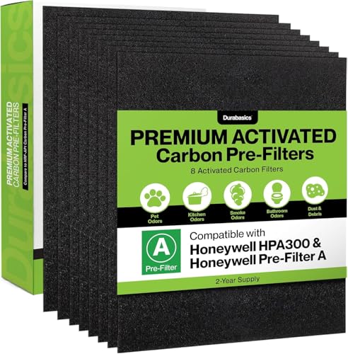 Image of Durabasics 8-Pack Pre-Filters for Honeywell HPA300 Replacement Filters, Compatible with Honeywell Prefilter A, Filter A, HPA300 Prefilter and HRF-AP1 Replacement