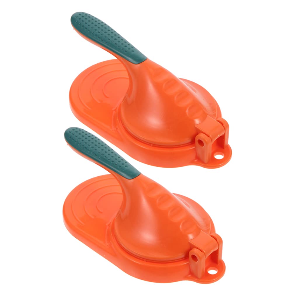 DOITOOL 2pcs Dumpling Wrapper Maker Manual Tortilla Maker Press Corn Tortillas Sugar Pancakes Dumpling Skin Dough Presser Dumpling Pie Mould Maker Dumpling Wrapper Orange