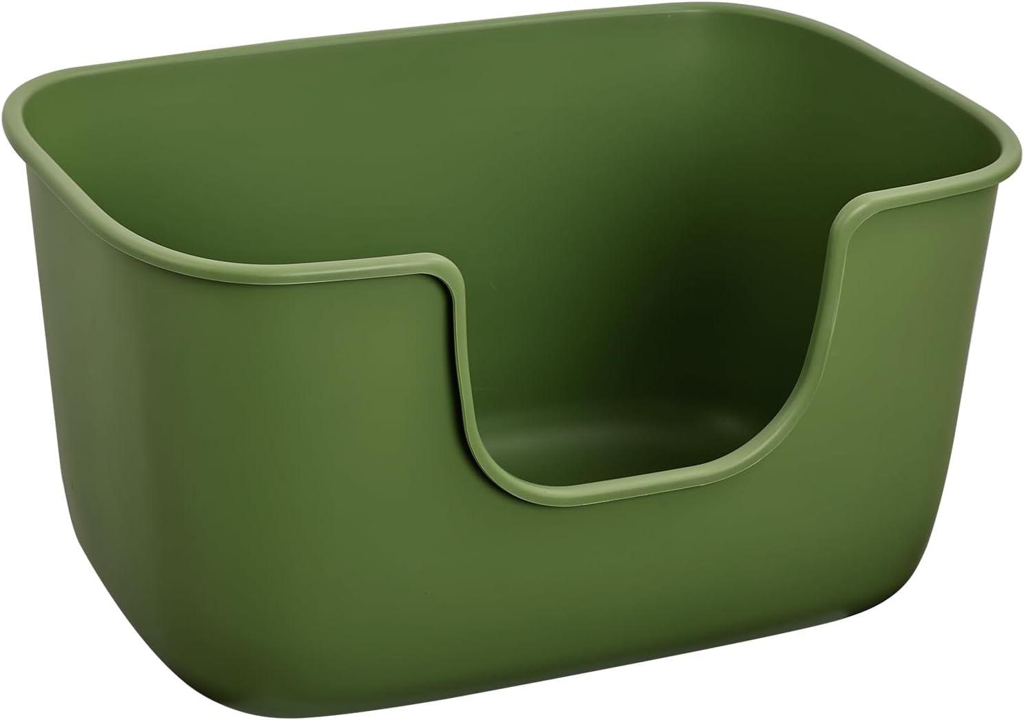 SpaceTime Extra Large Litter Box with High Sides,XL Low Entry Multi Cat Litter Pan for Kittens,Jumbo Litter Boxes for Big Cats,Anti-Splashing Cat Boxes for Indoor Cats,Easy to Clean (AvocadoGreen) Avocado Green