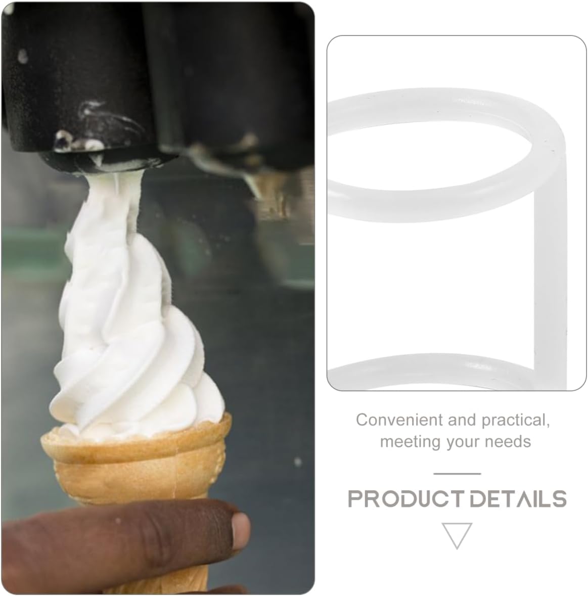 PRETYZOOM 12pcs Ice Cream Machine Sealing Food-grade Gaskets for Preventing Material Mixing Easy to Install Replacement Parts for Ice Cream Maker Accessories